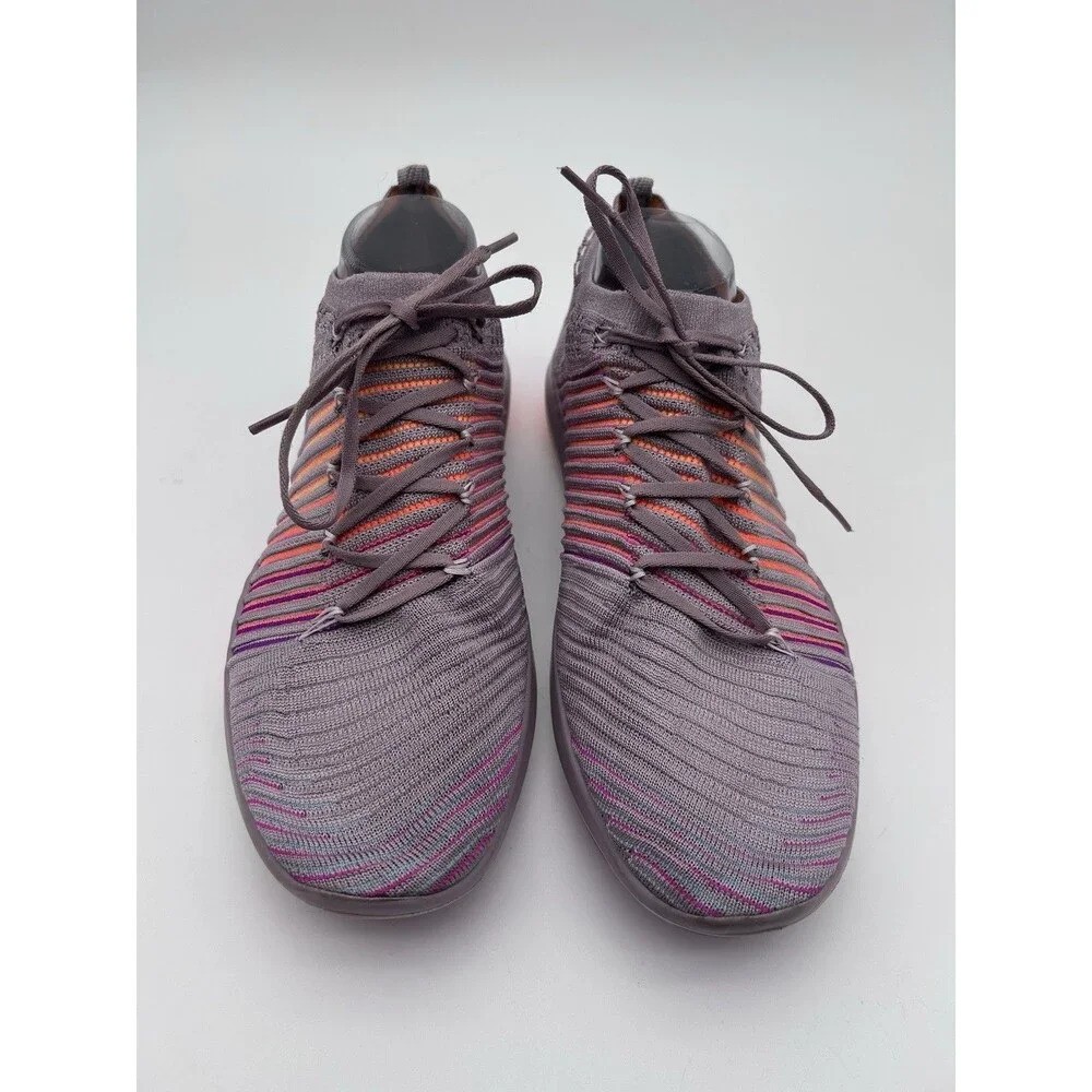 Nike Free Transform Flyknit Purple Orange Mango Womens Running Shoes Size 11